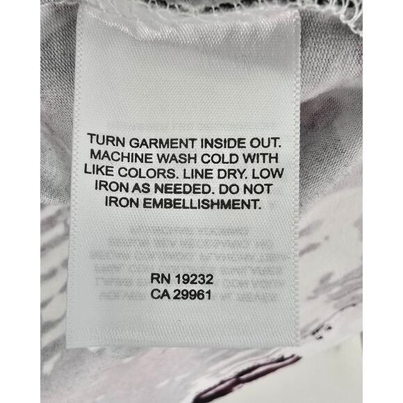 Alfred Dunner NWT Knit Top Jeweled 3/4 Sleeve Purple Black Size PM - Picture 7 of 10